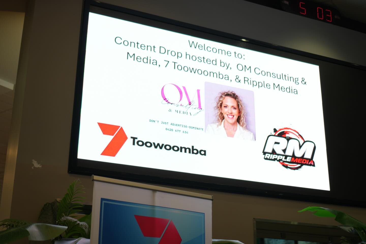Content Drop event hosted by OM Consulting and Media with 7 Toowoomba and Ripple Media